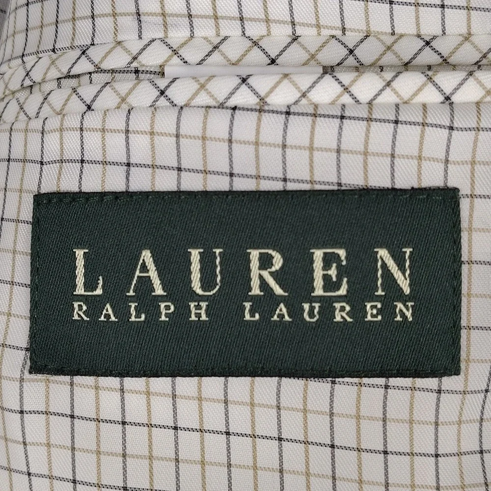 Lauren Ralph Lauren Sport Coat Men's 44R Taupe Faux Suede Blazer Preppy